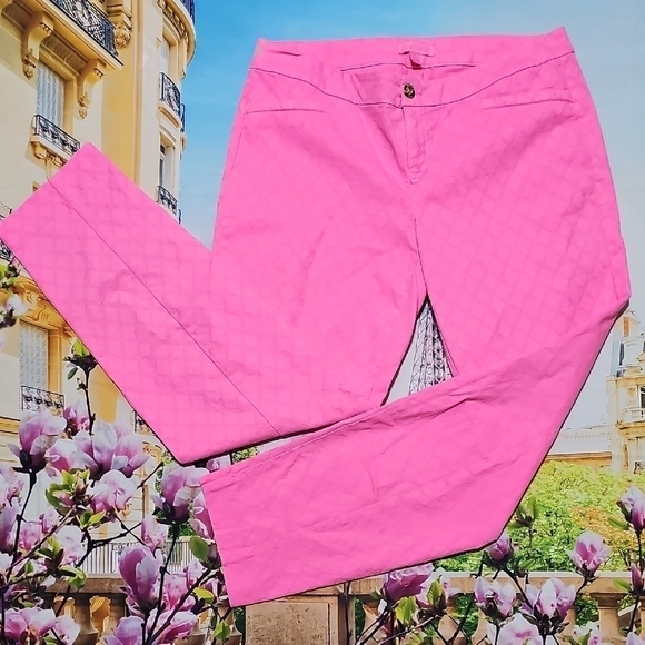 Lilly Pulitzer Pink Patterned Pants Size 10 - Picture 1 of 7